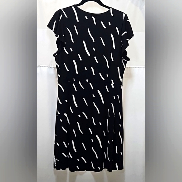 Loft Women's Brushstroke Knotted Swing Dress Size Large - Picture 7 of 11